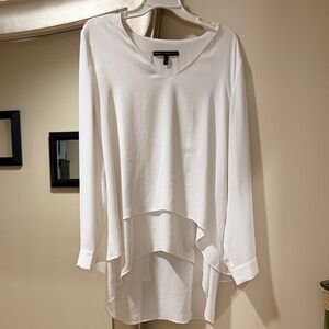 White House Black Market Ivory Layered Tunic